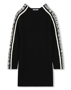 Kids трикотажное платье с вышитым логотипом, черный Marc jacobs