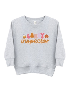 Толстовка с ярким рисунком для малышей Candy Inspector, цвет Heather Grey The juniper shop