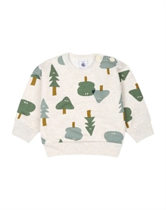 Толстовка из органического хлопка с графическим принтом, нейтральный цвет Petit bateau