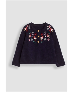 Кардиган с вышивкой «Робин», синий Jojo maman bébé