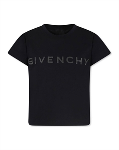 Kids футболка из органического хлопка с логотипом, черный Givenchy