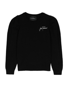Свитер с вышитым логотипом, черный John richmond junior