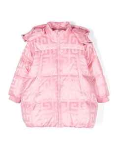Kids пуховик с логотипом 4G, розовый Givenchy