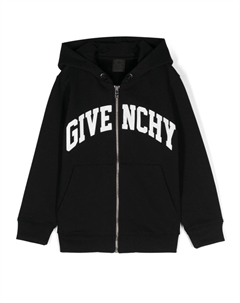 Kids худи на молнии с логотипом, черный Givenchy