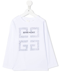 Kids футболка оверсайз с логотипом, белый Givenchy