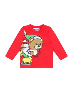 Футболка с принтом Teddy Bear, красный Moschino kids