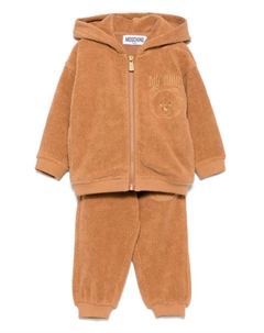 Спортивный костюм из шерпы, коричневый Moschino kids