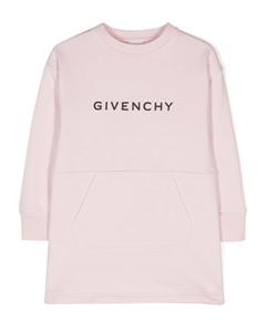 Kids платье из джерси с логотипом, розовый Givenchy