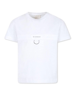Kids футболка из органического хлопка с логотипом, белый Givenchy