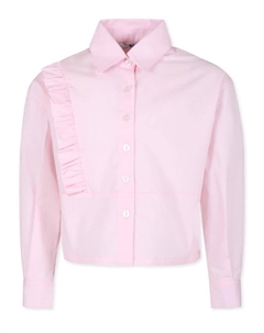 Рубашка с оборками, розовый Msgm kids