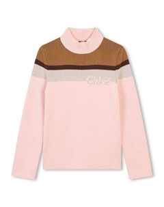 Kids джемпер с высоким воротником, розовый Chloe