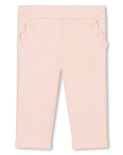Kids спортивные брюки с вышивкой, розовый Chloe