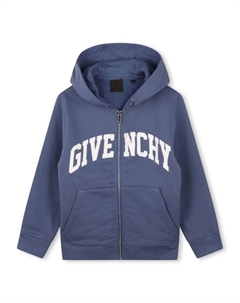 Kids худи на молнии с логотипом, синий Givenchy