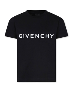 Kids футболка из органического хлопка с логотипом, черный Givenchy