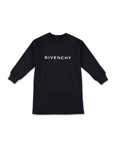 Kids платье из джерси с логотипом, черный Givenchy