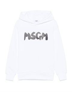 Худи с логотипом, белый Msgm kids
