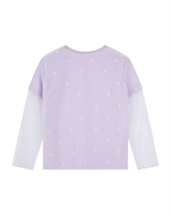 Kids футболка с вышивкой 4G, фиолетовый Givenchy