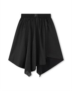 Kids юбка асимметричного кроя с логотипом, черный Givenchy