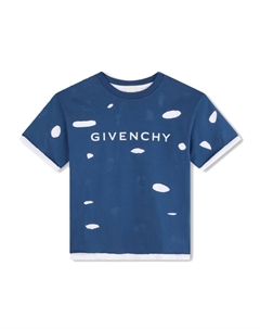 Kids футболка с вырезами, синий Givenchy