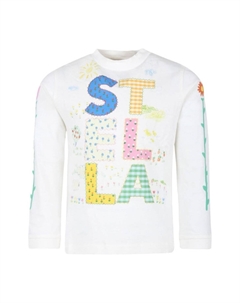 Kids толстовка с логотипом, белый Stella mccartney