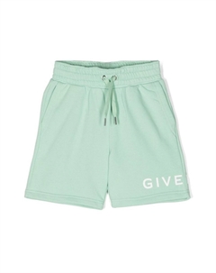 Kids шорты с кулиской и логотипом, зеленый Givenchy