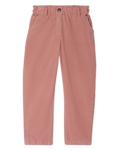 Вельветовые брюки с эластичным поясом, розовый Bonpoint