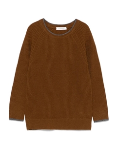 Kids свитер в рубчик, коричневый Paolo pecora