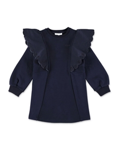 Kids платье-толстовка с оборками, синий Chloe