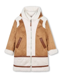 Kids пальто из искусственной замши, нейтральный цвет Chloe