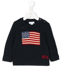 Kids вязаный свитер с логотипом, синий Ralph lauren