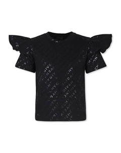 Kids футболка из органического хлопка с логотипом, черный Givenchy