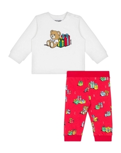 Спортивный костюм с принтом Teddy Bear, красный Moschino kids
