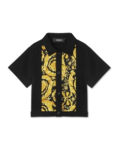 Kids рубашка с принтом Barocco, черный Versace