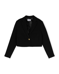 Укороченный жакет с заостренными лацканами, черный Moschino kids