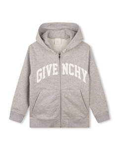 Kids кардиган на молнии с логотипом, серый Givenchy