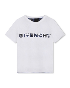 Kids двусторонняя футболка с логотипом, белый Givenchy