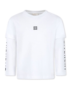 Kids футболка из органического хлопка с логотипом, белый Givenchy