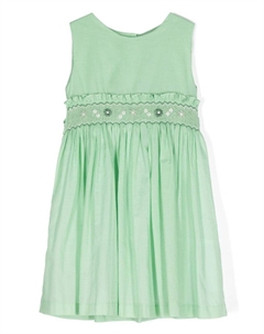 Расклешенное платье с цветочной вышивкой, зеленый Siola