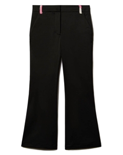 Junior шерстяные брюки с принтом «мармо», черный Pucci