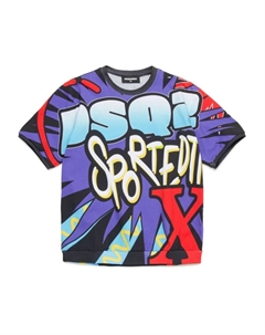 KIDS футболка с графичным принтом, черный Dsquared2