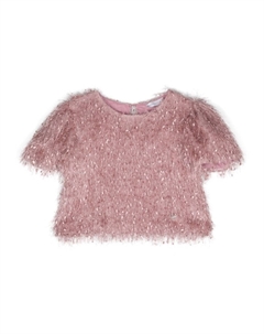 Жакет с бахромой, розовый Monnalisa