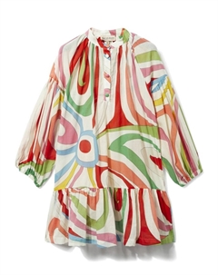 Junior платье с принтом Marmo, белый Pucci