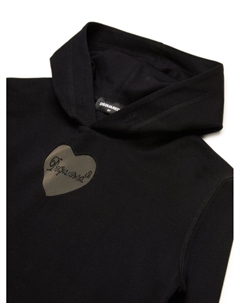 KIDS худи с логотипом и стразами, черный Dsquared2