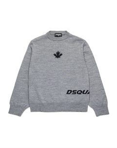 KIDS джемпер с жаккардовым логотипом, серый Dsquared2