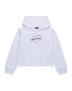 Kids толстовка с капюшоном и логотипом KIDS, белый Dsquared2