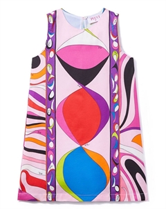 Junior платье с микс-принтом, розовый Pucci