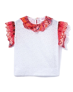 Junior хлопковая блузка бродери-англез, белый Pucci