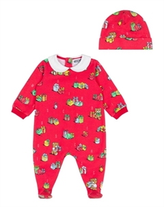 Комплект для вырастания малыша с принтом плюшевого мишки, красный Moschino kids