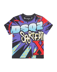 KIDS футболка с графичным принтом, черный Dsquared2