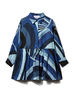 Junior платье с принтом «Ирида», синий Pucci